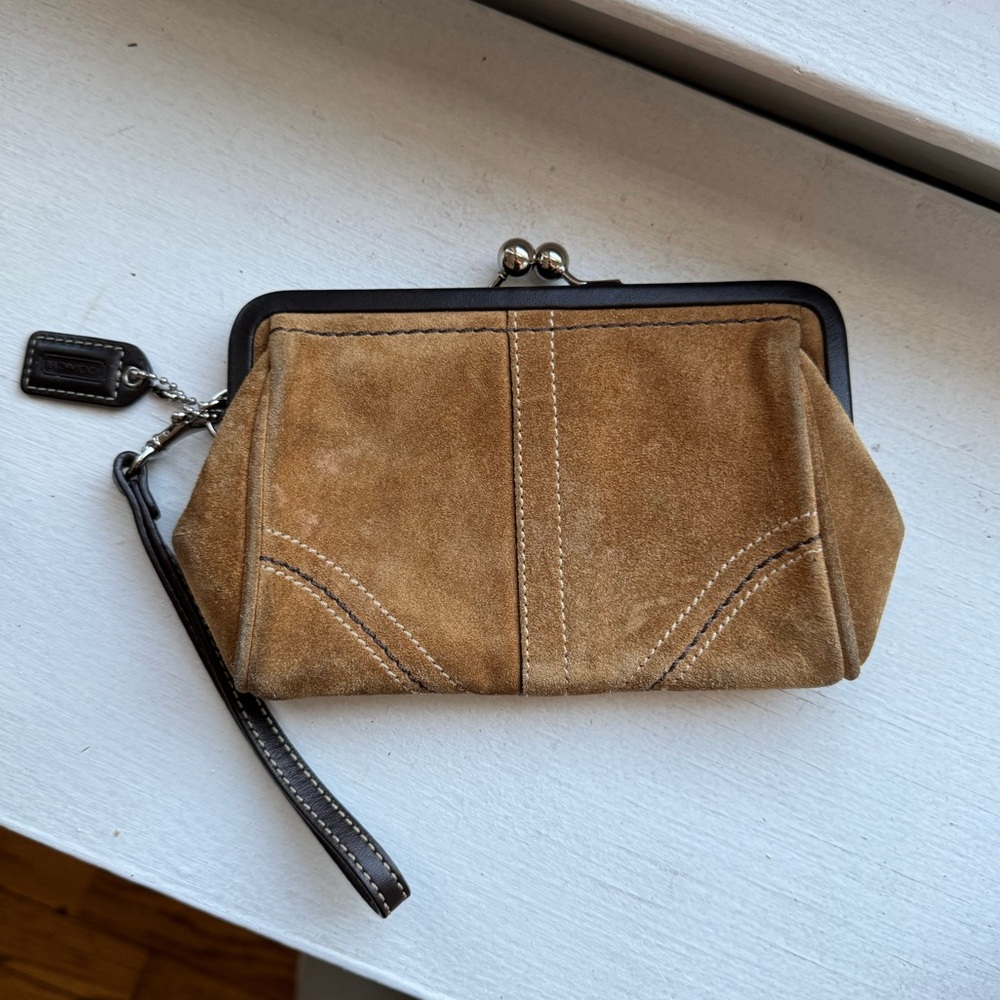 Coach Suede Wristlet
